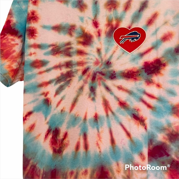Buffalo bills | inspired custom tie dye tee shirt - Picture 7 of 8